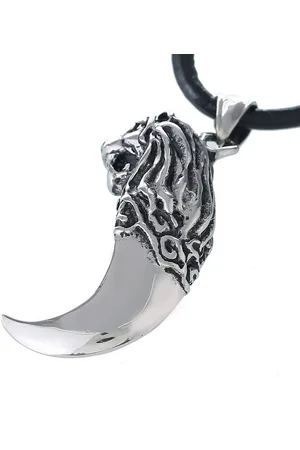 DonDon Kette mit Anhänger Lederkette Halskette 50 cm (1-tlg), Herren-Halskette mit Lederband, maskuline Anhänger, im Samtbeutel - Verkäufer: urban-styles
