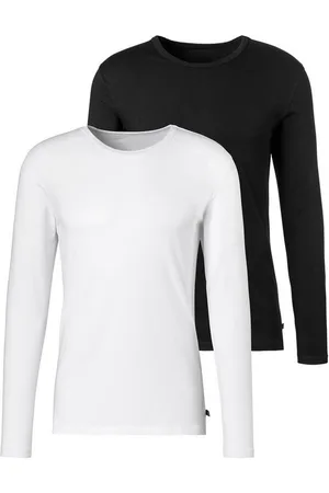 H.I.S Langarmshirt (Packung, 2er-Pack) Doppelpack Unterziehshirt aus Baumwoll-Mix