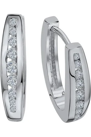 vivance collection Paar Creolen 925 Silber rhodiniert