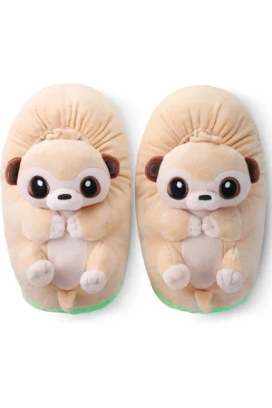 corimori Tier Pantoffeln für Erwachsene Einheitsgröße 34-44 Plüsch Hausschuhe (Packung) EU Einheitsgröße 34-44, Erdmännchen Joey, für Kinder und Erwachsene - Verkäufer: GmbH