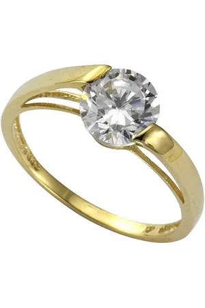 ELLEN K. Fingerring Gold 333 mit Zirkonia weiß 8mm