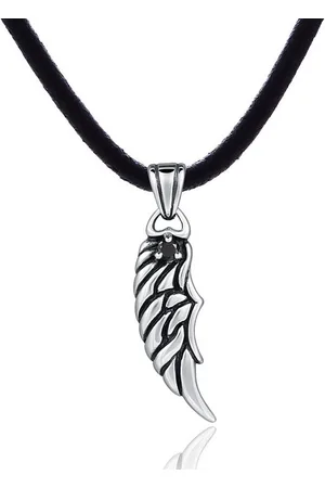 DonDon Kette mit Anhänger Lederkette Halskette 50 cm (1-tlg), Herren-Halskette mit Lederband, maskuline Anhänger, im Samtbeutel - Verkäufer: urban-styles