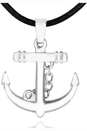 DonDon Kette mit Anhänger Lederkette Halskette 50 cm (1-tlg), Herren-Halskette mit Lederband, maskuline Anhänger, im Samtbeutel - Verkäufer: urban-styles