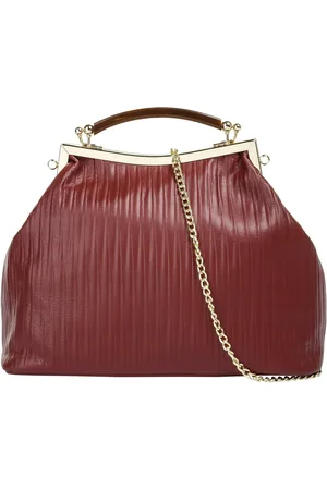 Cluty Henkeltasche, echt Leder, Made in Italy