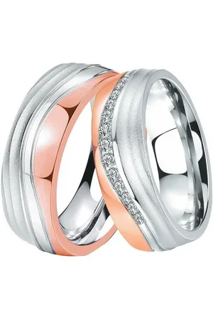 DOOSTI Trauring Schmuck Geschenk Edelstahl Trauring Ehering Partnerring LIEBE, wahlweise mit oder ohne Zirkonia