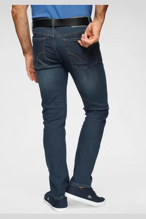 ARIZONA Straight-Jeans gerade Beinform, dezente Used-Waschung, niedrige Leibhöhe