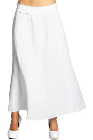 CASPAR Faltenrock RO019 Damen langer Maxi Sommer Leinenrock - Verkäufer: & SIKORA