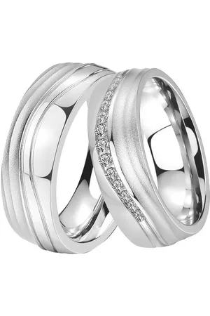 DOOSTI Trauring Schmuck Geschenk Edelstahl Trauring Ehering Partnerring LIEBE, wahlweise mit oder ohne Zirkonia