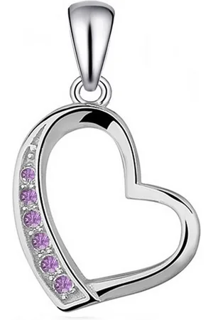 Goldene Hufeisen Herzanhänger Herz Anhänger 925 Sterling Silber mit Zirkonia Kristall Kettenanhänger (1 Stück, inkl. Geschenkbox), Rhodiniert - Verkäufer: