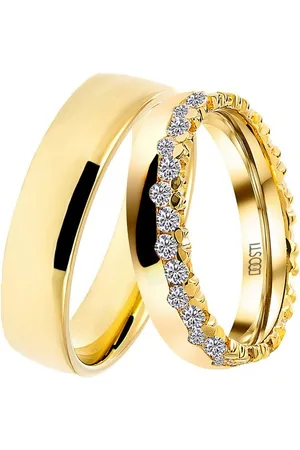 DOOSTI Trauring Schmuck Geschenk Silber 925 Trauring Ehering Partnerring LIEBE, wahlweise mit oder ohne Zirkonia