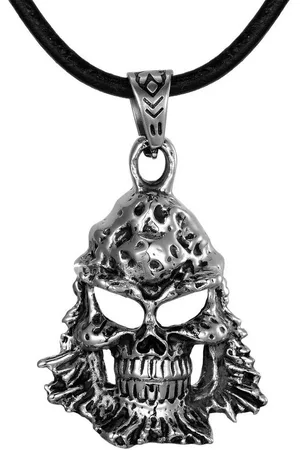 DonDon Kette mit Anhänger Lederkette Halskette 50 cm (1-tlg), Herren-Halskette mit Lederband, maskuline Anhänger, im Samtbeutel - Verkäufer: urban-styles