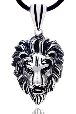 DonDon Kette mit Anhänger Lederkette Halskette 50 cm (1-tlg), Herren-Halskette mit Lederband, maskuline Anhänger, im Samtbeutel - Verkäufer: urban-styles