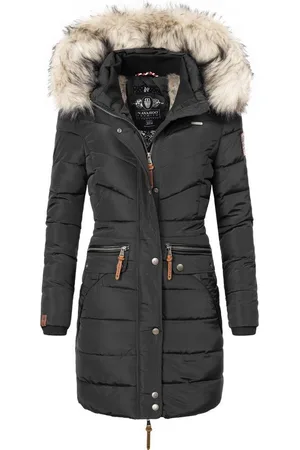 Navahoo Steppmantel Paula stylischer Winter Parka m. edlem Fellimitat