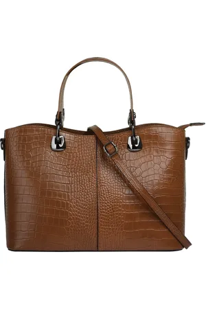 Cluty Henkeltasche, echt Leder, Made in Italy
