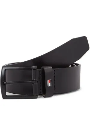 Tommy Hilfiger Ledergürtel Denton Matte 3,5 cm mit mattschwarzer Schnalle