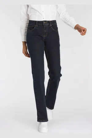 ARIZONA Bootcut-Jeans Bund mit seitlichem Gummizugeinsatz hohe Leibhöhe, Bootcut, mit Stretch, klassischer 5-Pocket-Style