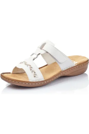 Rieker Pantolette, Keilabsatz, Sommerschuh, Schlappen in sommerlicher Optik