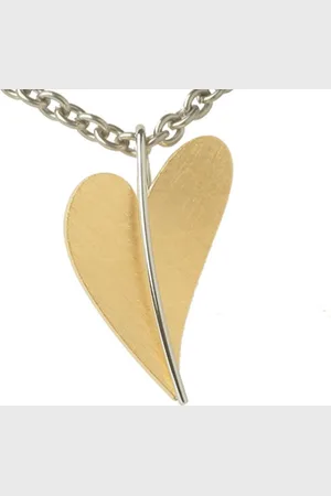 ERNSTES Herzanhänger Damen anhänger Herz Edelstahl gekratzt 20 x 30 mm - Verkäufer: Schmuck-Uhren-Trends