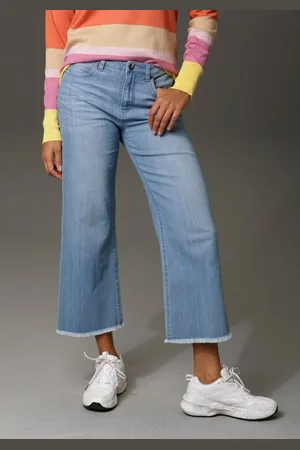 Aniston 7/8-Jeans mit leicht ausgefranstem Beinabschluss