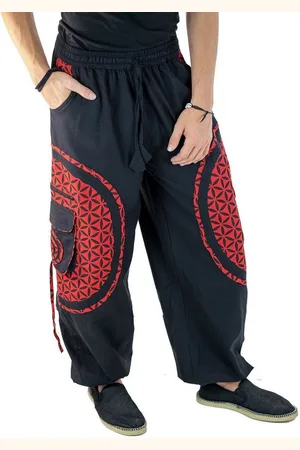 Kunst und Magie Haremshose KUNST&MAGIE trendige Baggyhose bunte Lebensblume Hippiehose Cargo Hose - Verkäufer: