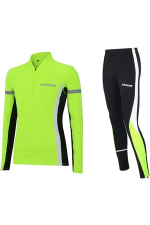 Airtracks Lauftights Damen Thermo Laufset: Laufshirt Langarm + Laufhose Lang (Laufset, 2-tlg., Laufbekleidung mit warme Thermoqualität,bei) kaltem Wetter Herbst - Winter » S M L Xl XXL XXXL « - Verkäufer: Sport