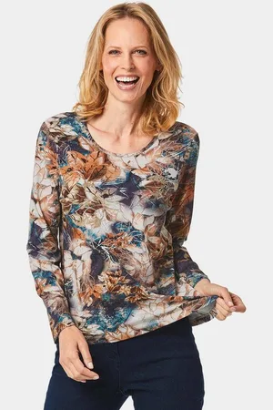GOLDNER Print-Shirt Kurzgröße: Druckshirt mit leichtem Glanz - Verkäufer: