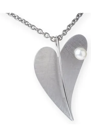 ERNSTES Herzanhänger Damen Anhänger Herz Groß Edelstahl gekratzt 37 x 54 mm - Verkäufer: Schmuck-Uhren-Trends