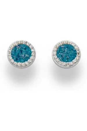 DUR Ohrring-Set Schmuck: Ohrring, Ohrstecker "Wasserflimmern" mit blauem Steinsand - Verkäufer: Strandsandschmuck