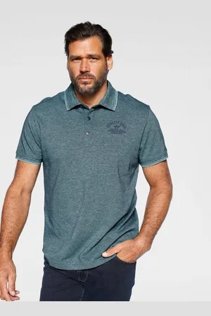 ARIZONA Poloshirt Kurzarm, mit Polokragen, mit Print-Applikationen, aus Piqué-Stoff