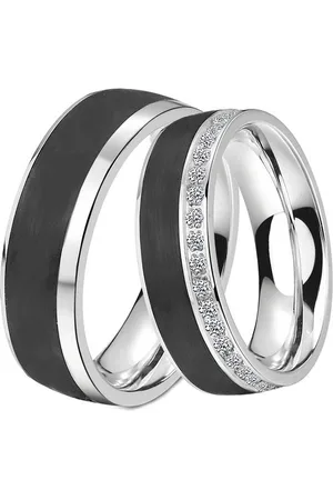 DOOSTI Trauring Schmuck Geschenk Edelstahl Trauring Ehering Partnerring LIEBE, wahlweise mit oder ohne Zirkonia