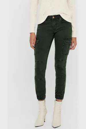 ONLY Cargohose ONLMISSOURI REG ANK CARGO PNT NOOS mit Stretchsäumen