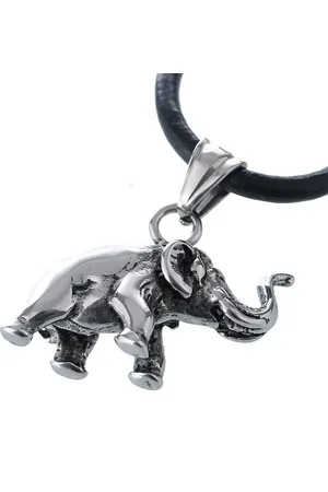 DonDon Kette mit Anhänger Lederkette Halskette 50 cm (1-tlg), Herren-Halskette mit Lederband, maskuline Anhänger, im Samtbeutel - Verkäufer: urban-styles