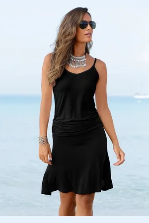 beachtime Strandkleid aus Viskosejersey mit verstellbaren Trägern, kurzes Sommerkleid