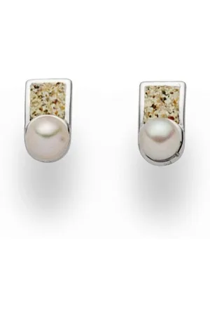 DUR Ohrring-Set Schmuck: Ohrring, Ohrstecker "Strandperle" mit Strandsand O5054 - Verkäufer: Strandsandschmuck