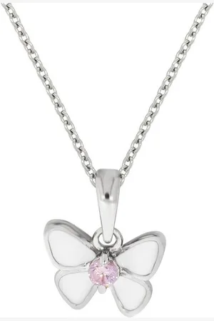 Zeeme Kette mit Anhänger 925 Sterling Silber Schmetterling-Motiv