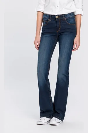ARIZONA Bootcut-Jeans Bund mit seitlichem Gummizugeinsatz hohe Leibhöhe, Bootcut, mit Stretch, klassischer 5-Pocket-Style