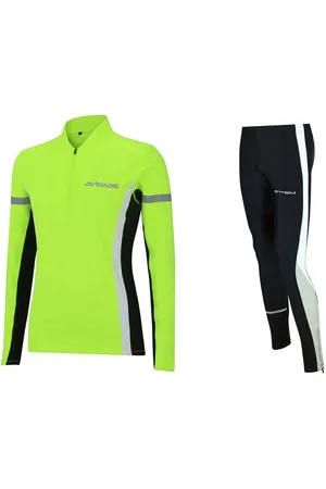 Airtracks Lauftights Damen Thermo Laufset: Laufshirt Langarm + Laufhose Lang (Laufset, 2-tlg., Laufbekleidung mit warme Thermoqualität,bei) kaltem Wetter Herbst - Winter » S M L Xl XXL XXXL « - Verkäufer: Sport