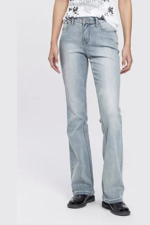 ARIZONA Bootcut-Jeans Shaping elastische Passform, Bootcut-Beinform, Used-Waschung, hohe Taille