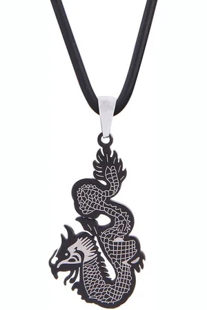 DonDon Kette mit Anhänger Lederkette Halskette 50 cm (1-tlg), Herren-Halskette mit Lederband, maskuline Anhänger, im Samtbeutel - Verkäufer: urban-styles