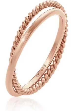 Elli Fingerring Wickelring Klassik Fein Gedreht 925 Silber