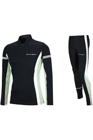 Airtracks Lauftights Damen Thermo Laufset: Laufshirt Langarm + Laufhose Lang (Laufset, 2-tlg., Laufbekleidung mit warme Thermoqualität,bei) kaltem Wetter Herbst - Winter » S M L Xl XXL XXXL « - Verkäufer: Sport
