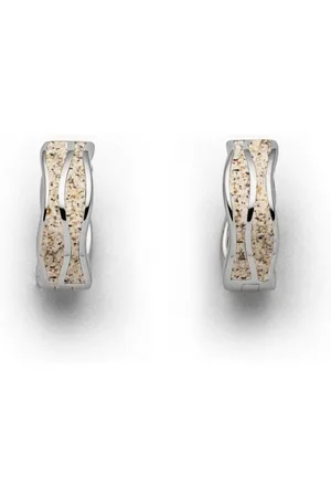 DUR Ohrring-Set Schmuck: Ohrring, Creole "Welle" mit Strandsand O5335 - Verkäufer: Strandsandschmuck