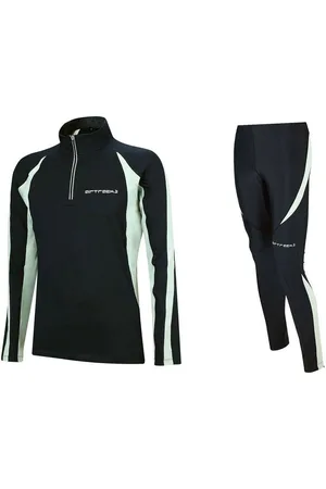 Airtracks Lauftights Damen Thermo Laufset Pro: Funktions Laufshirt Langarm + Laufhose Lang (Laufset, 2-tlg., Laufbekleidung mit Thermoqualität, Herbst - Winter) » S M L XL XXL XXXL « - Verkäufer: Sport