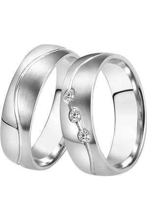 DOOSTI Trauring Schmuck Geschenk Edelstahl Trauring Ehering Partnerring LIEBE, Made in Germany - wahlweise mit oder ohne Zirkonia