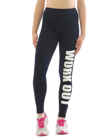 Yeset Leggings Leggings Druck WORK OUT Lang Sport Fitness Druckschrift - Verkäufer: Shop