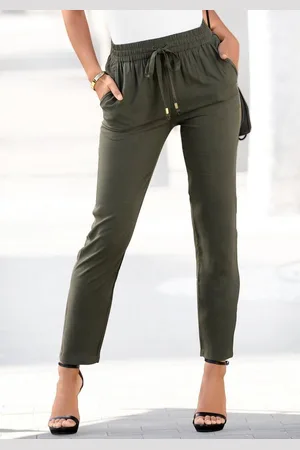 Lascana Schlupfhose aus gewebter Viskose, schmaler Schnitt, Sommerhose, Business-Look