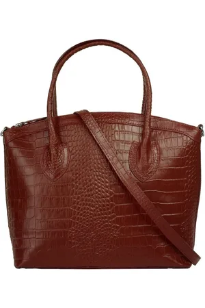 Cluty Henkeltasche, echt Leder, Made in Italy