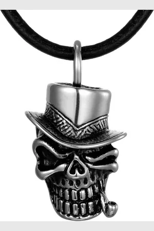 DonDon Kette mit Anhänger Lederkette Halskette 50 cm (1-tlg), Herren-Halskette mit Lederband, maskuline Anhänger, im Samtbeutel - Verkäufer: urban-styles