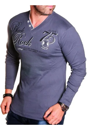 Blackrock Henleyshirt Langarm-Henleyshirt mit Farbdruck - Verkäufer: Zahida Fashion GmbH