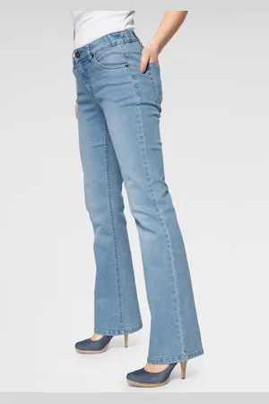 ARIZONA Bootcut-Jeans Bund mit seitlichem Gummizugeinsatz hohe Leibhöhe, Bootcut, mit Stretch, klassischer 5-Pocket-Style